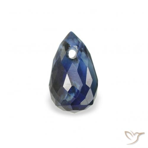 0.47ct 자연스러운 자정 블루 사파이어, 브리올레트, VS