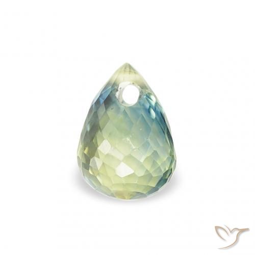 0.43ct 자연스러운 라이트 세이지 그린 사파이어, 브리올레트, VS