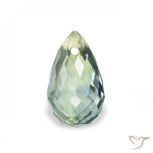 0.75ct 자연스러운 라이트 포레스트 그린 사파이어, 브리올레트, VS
