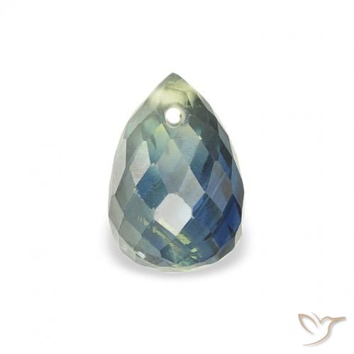 1.00ct 자연스러운 청록색 사파이어, 브리올레트, VS