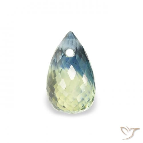 0.62ct 자연스러운 다색 사파이어, 브리올레트, VS