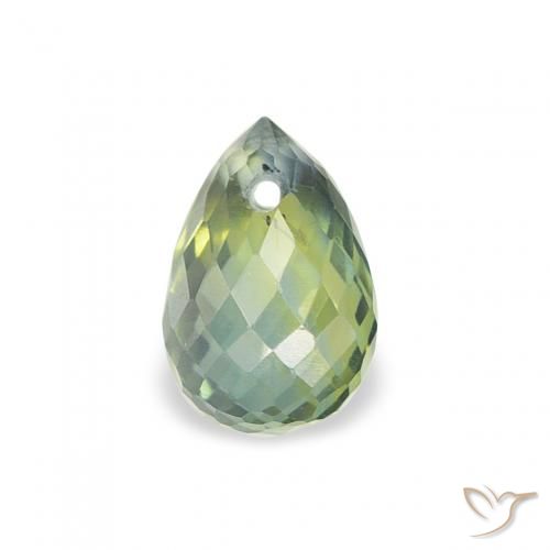0.67ct 자연스러운 연한 초록색 사파이어, 브리올레트, VS