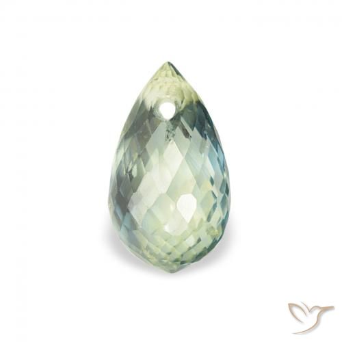 0.80ct 자연스러운 라이트 페어 그린 사파이어, 브리올레트, VS