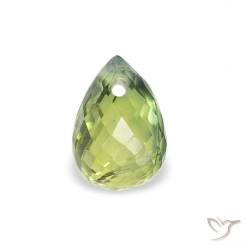 0.59ct 자연스러운 올리브 그린 사파이어, 브리올레트, VS