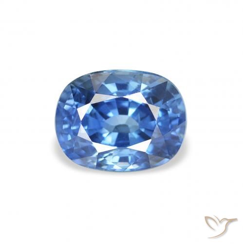 1.58ct 자연스러운 미디엄 다크 블루 사파이어, 방석, VS