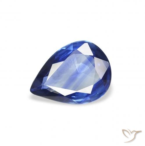 0.80ct 자연스러운 미디엄 다크 블루 사파이어, 배 모양, VVS-VS