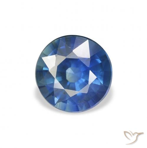 1.57ct 자연스러운 진한 파란색 사파이어, 둥근, VVS-VS