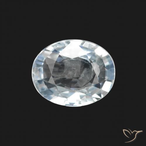 1.93ct 자연스러운 푸르스름한 흰색 사파이어, 타원형, VS