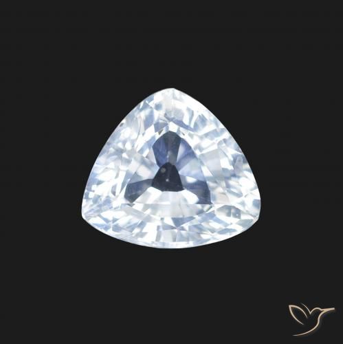 1.25ct 자연스러운 푸르스름한 흰색 사파이어, 일조, VS