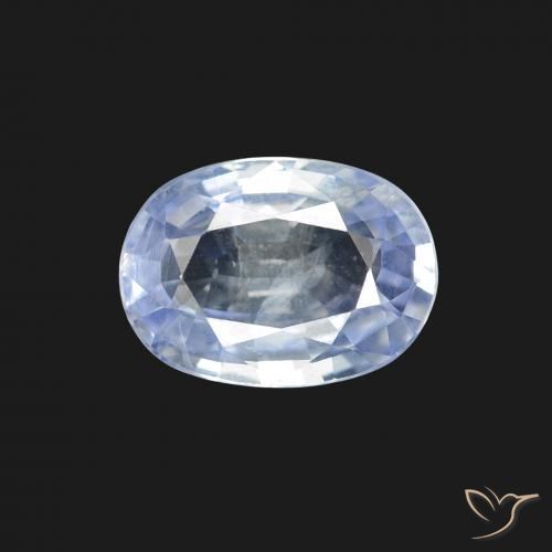 1.80ct 자연스러운 푸르스름한 흰색 사파이어, 타원형, VS