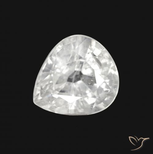 2.63ct 자연스러운 하얀색 사파이어, 배 모양, VS