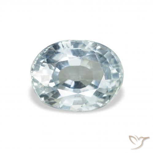 2.59ct 자연스러운 푸르스름한 흰색 사파이어, 타원형, VS