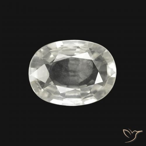 2.28ct 자연스러운 하얀색 사파이어, 타원형, VS