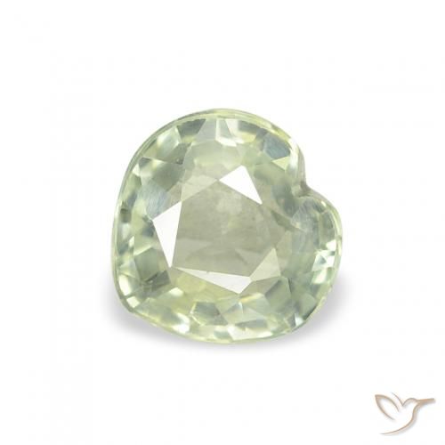 0.62ct 자연스러운 회녹색 사파이어, 마음, VS