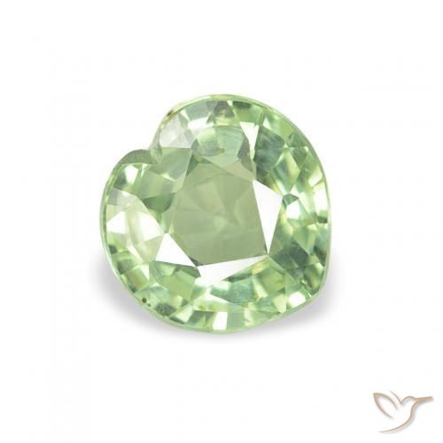 0.64ct 자연스러운 포레스트 그린 사파이어, 마음, VS