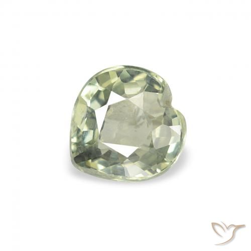 0.62ct 미디엄 그린 사파이어, 마음, VS