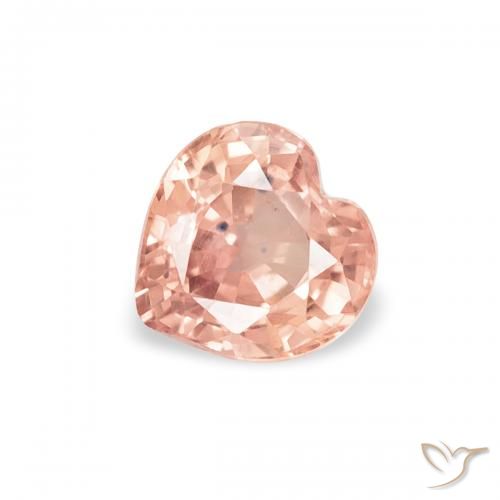 0.44ct 자연스러운 라이트 핑크 사파이어, 마음, VS