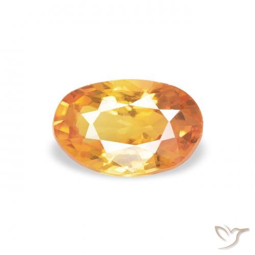 0.60ct 딥 오렌지-골드 사파이어, 타원형, VS
