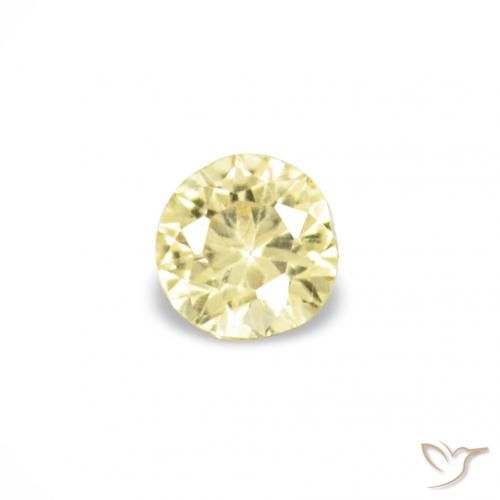 1.54ctw Medium Light-Yellow 사파이어, 둥근, VVS-VS