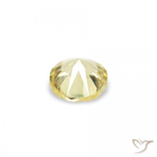 1.54캐럿 천연 Medium Light-Yellow 사파이어 보석, 둥근, VVS-VS