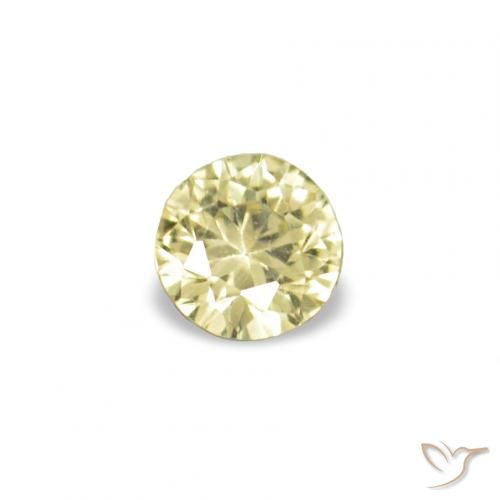 1.53ctw Medium Light-Yellow 사파이어, 둥근, VVS-VS