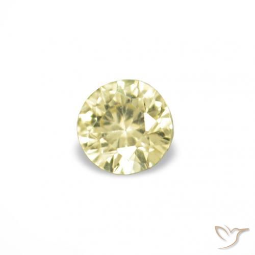 1.53캐럿 천연 Medium Light-Yellow 사파이어 보석, 둥근, VVS-VS