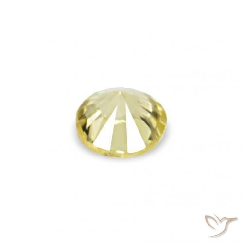 1.53캐럿 천연 Medium Light-Yellow 사파이어 보석, 둥근, VVS-VS