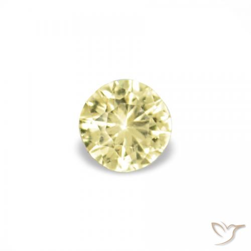 1.53ctw Medium Light-Yellow 사파이어, 둥근, VVS-VS