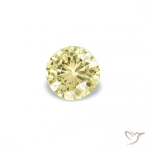 1.53캐럿 천연 Medium Light-Yellow 사파이어 보석, 둥근, VVS-VS