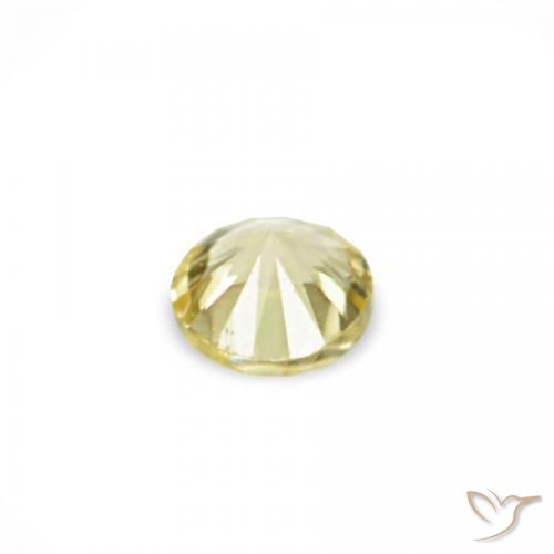 1.53캐럿 천연 Medium Light-Yellow 사파이어 보석, 둥근, VVS-VS