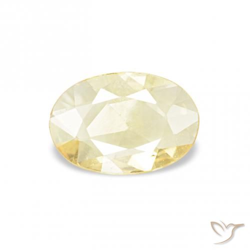 0.30ct 연노랑 사파이어, 타원형, VVS
