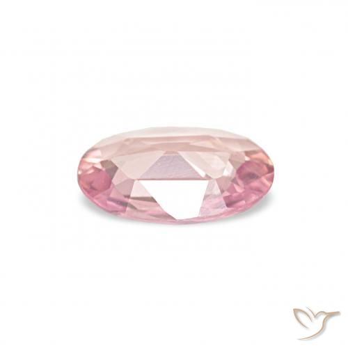 0.34캐럿 천연 라이트 핑크 사파이어, 타원형, VVS-VS