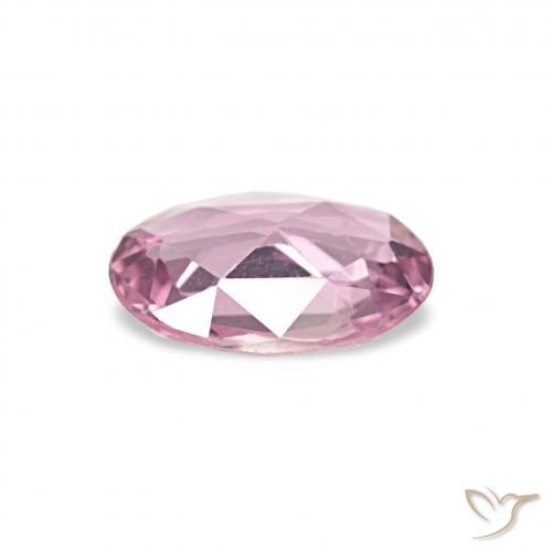 0.38캐럿 천연 라이트 마젠타 사파이어, 타원형, VVS-VS
