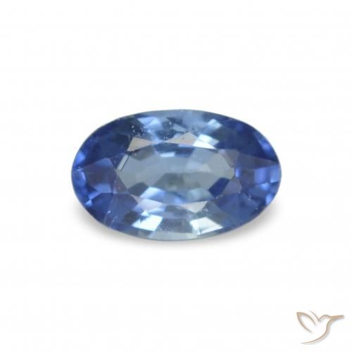 0.28캐럿 천연 네이비 블루 사파이어, 타원형 컷, 4.7×2.9 mm, VVS-VS