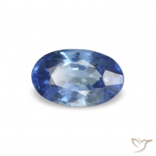 0.28캐럿 천연 네이비 블루 사파이어, 타원형 컷, 4.7×2.9 mm, VVS-VS