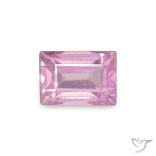 0.11캐럿 천연 베리 라이트 로얄 퍼플 핑크 사파이어, 바게트, 3.1×2.2 mm, VVS-VS