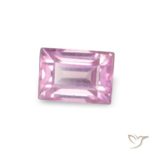 0.11캐럿 천연 베리 라이트 로얄 퍼플 핑크 사파이어, 바게트, 3.1×2.2 mm, VVS-VS