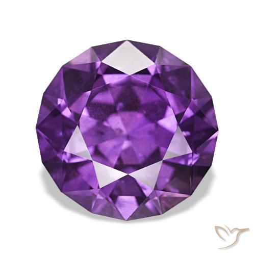 3.81캐럿 천연 Medium Light-Violet 사파이어, 라운드 컷, 9.44 mm, VS