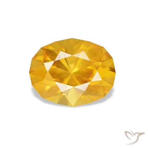 0.92ct 골든 사파이어, 오벌, VVS