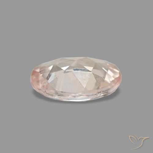 0.59캐럿 천연 매우 연한 핑크 사파이어, 타원형 컷, 6.1×5 mm, VS