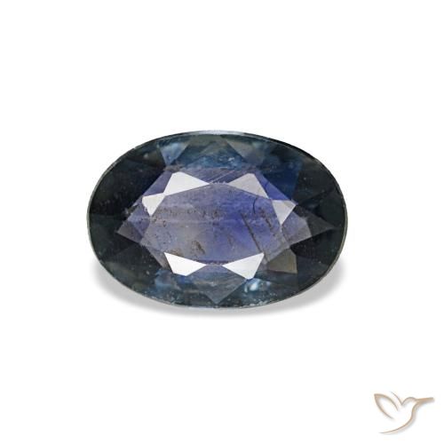 0.49캐럿 천연 네이비 블루 사파이어, 타원형 컷, 6×4.1 mm, VS