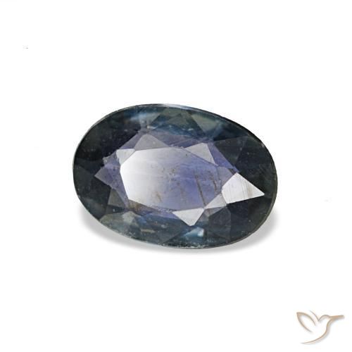 0.49캐럿 천연 네이비 블루 사파이어, 타원형 컷, 6×4.1 mm, VS