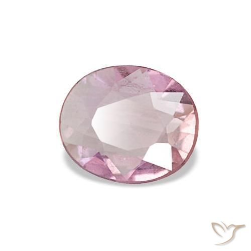 0.44캐럿 천연 매우 연한 핑크 사파이어, 타원형 컷, 5.8×4.8 mm, VS