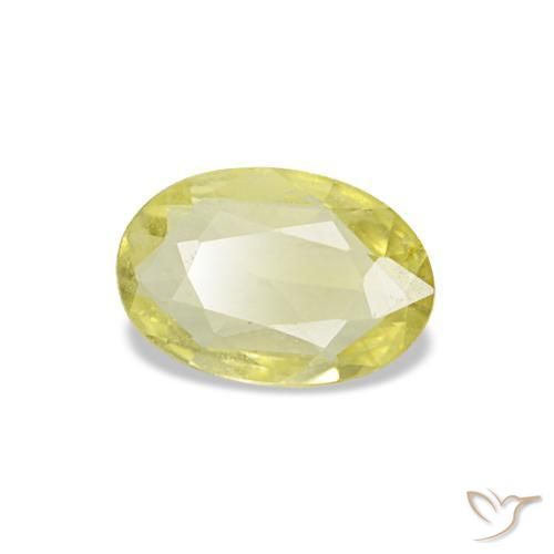 0.28캐럿 천연 미디엄 옐로우 사파이어, 타원형 컷, 5.5×3.7 mm, VVS-VS