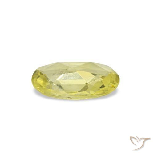 0.28캐럿 천연 미디엄 옐로우 사파이어, 타원형 컷, 5.5×3.7 mm, VVS-VS