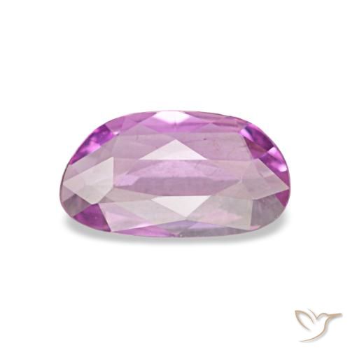 0.39캐럿 천연 핑크빛 퍼플 사파이어, 멋진 모양, 7.3×4 mm, VVS