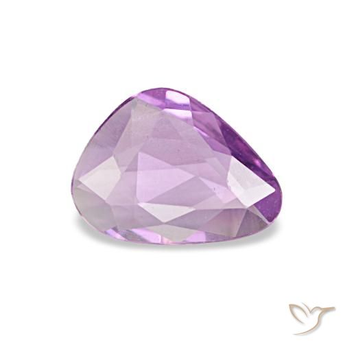 0.45캐럿 천연 강렬한 보라색 사파이어, 멋진 모양, 6.8×5.1 mm, VVS