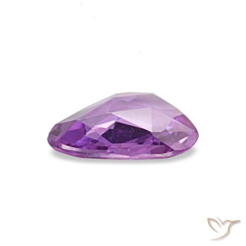0.45캐럿 천연 강렬한 보라색 사파이어, 멋진 모양, 6.8×5.1 mm, VVS