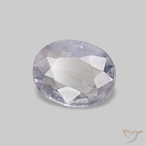 0.44캐럿 천연 미디엄 그레이 사파이어, 타원형 컷, 5.8×4.7 mm, VVS-VS
