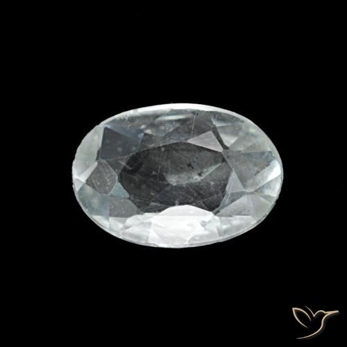 0.37캐럿 천연 미디엄 그레이 사파이어, 타원형 컷, 5.8×4 mm, VVS-VS